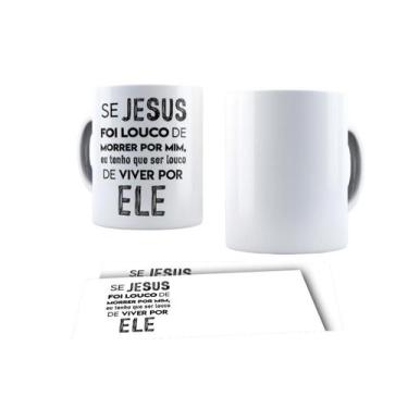 Imagem de Canecas de Porcelana Branca Personalizadas Evangelica Cristã Ele Vive 