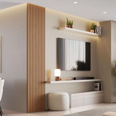 Imagem de Painel Ripado Decorativo Milao 100% Mdf em Placa 58x250x3,3 Itapuã
