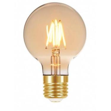 Imagem de Lampada Led Filamento Dimerizável G80 4W 127V Ambar - Taschibra