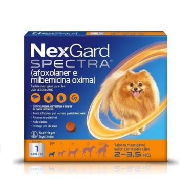 Imagem de NexGard Spectra Antipulgas e Carrapatos Para Cães de 2 a 3,5kg - Boehr