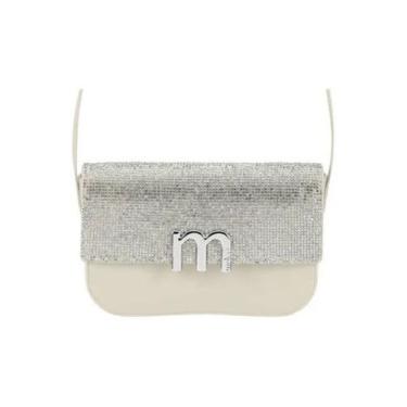 Imagem de bolsa moleca de brilho, Branco off