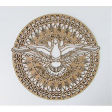 Imagem de Mandala divino espírito santo em mdf - VIA DA ARTE