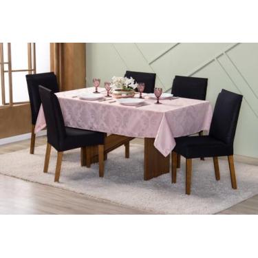 Imagem de Toalha de Mesa 4 Lugares 1,35 x 1,35 Jacquard Luxo Cozinha Copa Sala d