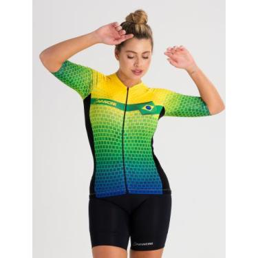 Imagem de Camisa Para Ciclismo Feminina Brasil Savancini (3306), GG
