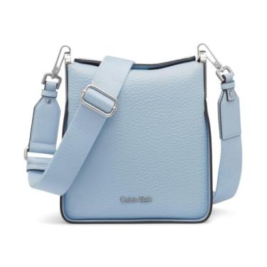 Imagem de Calvin Klein Bolsa transversal pequena Fay North/South, Azul empoeirado, One Size