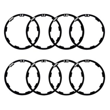 Imagem de Saipe 8 peças de arruela de cubo de volante de bicicleta, espaçador de cassete de arruela de liga de alumínio, espaçador de cassete de bicicleta para bicicleta de estrada MTB