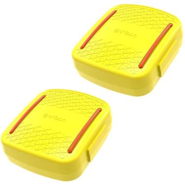 Imagem de Kit 2 Porta Cotonetes Portátil Viagem Acessórios Elástico Interno Amarelo Crippa