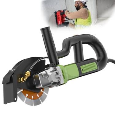 Imagem de 星姿 Máquina elétrica de corte de ranhura de parede de alta potência 3400W, caçador de parede, profundidade ajustável de 65 mm, máquina de entalhe de concreto de tijolo 7000r/min, para tijolo vermelho,