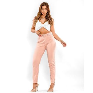 Imagem de CALÇA SARJA FEMININA MOM CINTURA ALTA COM CINTO-Feminino