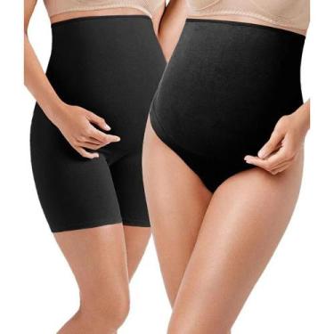 Imagem de Kit Gestante Mondress Bermuda 20020 + Calça Alta em Cotton 20010 - Mon