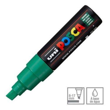 Imagem de Posca PC-8K Verde Ponta Chanfrada 8 a 17mm - UNI
