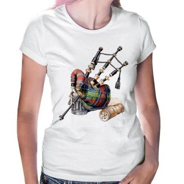 Imagem de Baby Look Gaita de Foles - Foca na Moda, Branco, M