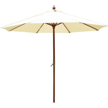 Imagem de Ombrelone Vertical em Poliéster e Madeira Creme 3m Kala
