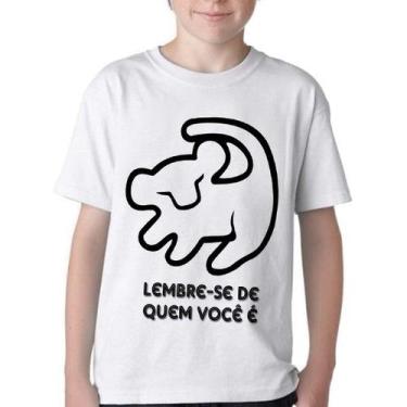 Imagem de Camiseta Infantil ou adulto  Rei Leão Simba Lembre-se de quem você é B