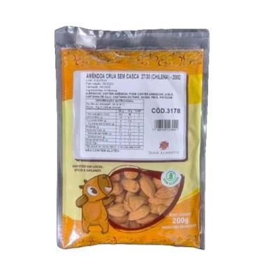 Imagem de Amêndoa Crua Sem Casca Chilena 27/30 Tainá Alimentos 200g
