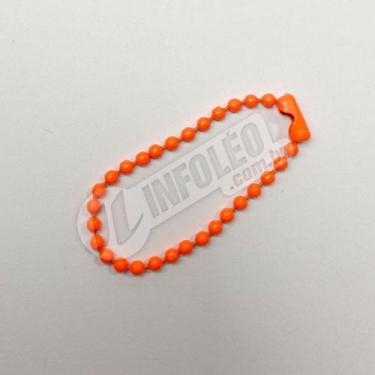 Imagem de Correntinha de Bolinhas 10cm Neon Laranja (Corrente) - 10 unidades - S