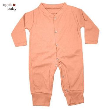 Imagem de Macacão longo laranja damasco - basic apple baby, G