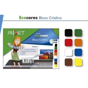 Imagem de Papel Ecocores Criativo A4 21x30cm 32 folhas 08 Cores - Novaprint/RIDE