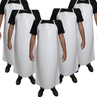 Imagem de 5x Avental Branco Açougueiro Peixeiro Padeiro Pastelaria - PHM