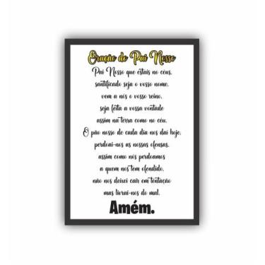 Imagem de Quadro Decorativo Oração do Pai Nosso - Genérica, 45x33