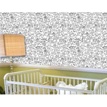 Imagem de Papel de parede adesivo infantil crianças ( med. 90x300 cm) - ATITUDE 