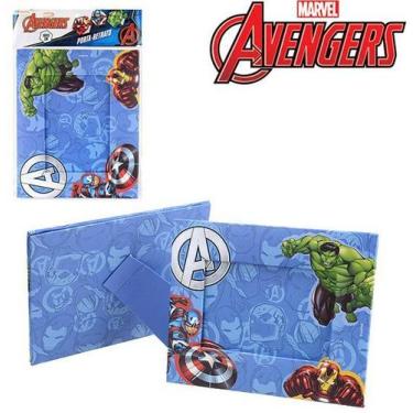 Imagem de Porta retrato 10x15 c moldura de papelao horizontal avengers - ETIHOME