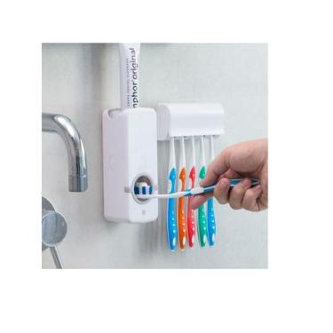 Imagem de Dispenser De PASTA DE DENTE C/ Suporte HIGIÊNICO PARA Escovas - EMB-EC