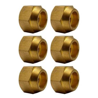 Imagem de 6 Porcas 1/2 Para Tubo Cobre Ar Condicionado E Refrigeração - STORE AU