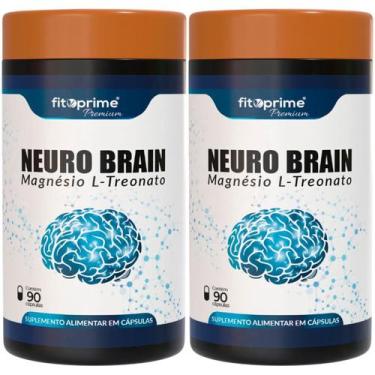 Imagem de Kit 2 Neuro Brain Magnésio L Treo nato 500mg 90 Capsulas Fitoprime