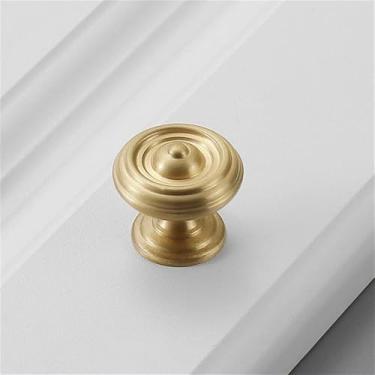 Imagem de Puxador de gaveta de porta de armário de latão com furo único, moderno, simples e moderno, dourado e puro, americano, leve, dourado e escovado, 5548