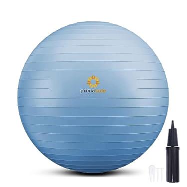 Imagem de PRIMASOLE Bola de exercício para equilíbrio estabilidade fitness treino yoga pilates em casa escritório e academia 55 cm cinza claro