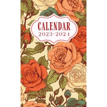 Imagem de Pocket Calendar 2023-2024 for Purse: Small Size Monthly Pocket Planner for Purse - From September 2023 To December 2024 | Model31 - Floral Botanical ... | Important Dates | Password Keeper | Notes