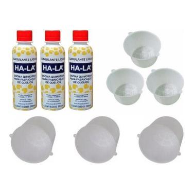 Imagem de 3 Coalhos Hala 200ml Queijos + 3 Formas 500g + 3 Formas 1kg - COMBO