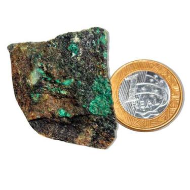 Imagem de 01 Malaquita Pedra Bruto Natural 20 a 50g 3 a 6cm Tipo B - CristaisdeC