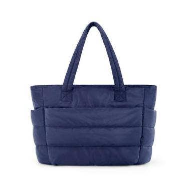 Imagem de Sacola BAGSMART Puffy Leve com Compartimentos - Azul Marinho
