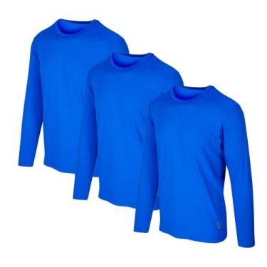 Imagem de Kit 3 Camisetas Proteção Solar Permanente UV50+ Tecido Gelado  Slim Fi