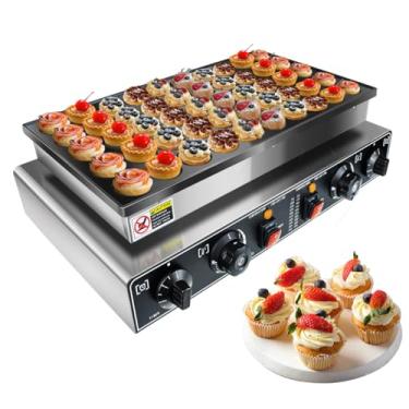 Imagem de Mini Dutch Pancake Baker Make, 50Pcs Comercial Electric Maker Pizzelle Maker, Antiaderente Waffle Pancake Maker, Mini Pancakes Machine Com Timer, Muffin Waffle Maker Para Restaurante E Casa, 1700W