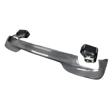 Imagem de Compatível para BMW Série 6 640i 650i 2011 2012 2013 2014 Fibra de carbono real Tronco do carro Pára-choques traseiro Lip Difusor Escape Divisores Body Kit(ALL)