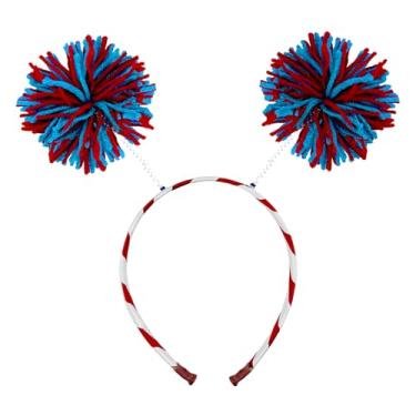 Imagem de FashionVista Acessórios para fantasia cosplay com pompom vermelho e azul