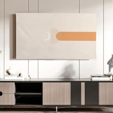 Imagem de Protetor de tela macio para uso doméstico, capa protetora contra poeira para TV com impressão de arte, capa protetora para Smart TV LCD LED de 19 a 70 polegadas | 65 polegadas