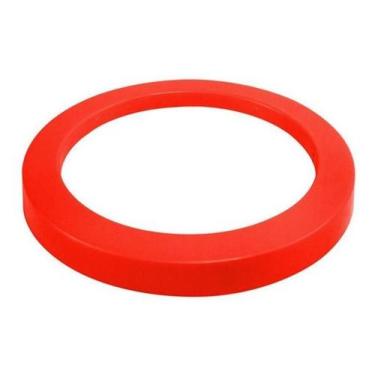 Imagem de Lixeira Plástica 50 Litros 30X70 Com Aro Plástico - Vermelha - JSN