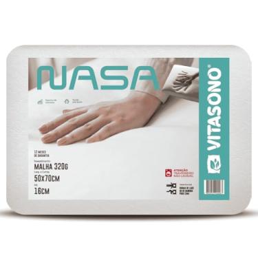 Imagem de Travesseiro Cervical Nasa Vitasono Ortopédico Viscoelástico 50x70x16cm