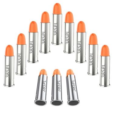 Imagem de Befbox 38SPL Snap Caps Training Dummy Rounds Practice Safe Loading Firing, Laranja, pacote com 12