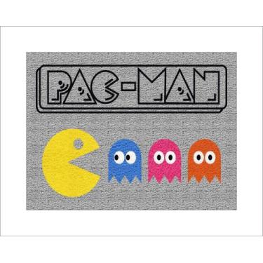 Imagem de Tapete Capacho Pacman Fantasmas - capacho com arte, PRATA