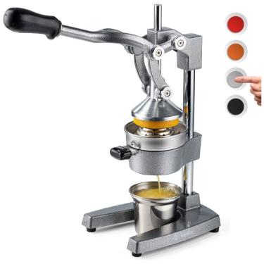 Imagem de Espremedor de Frutas Profissional Manual em Aço Inoxidável, Cinza