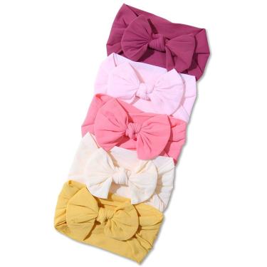 Imagem de Laço de Bebe Menina Turbante de Bebe Lacinhos Bebe Kit c/5