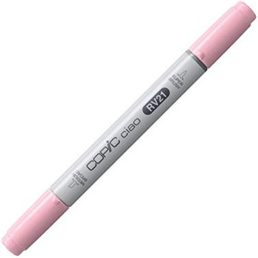 Imagem de COPIC Marcador CIAO Ponta Dupla Redonda e Chanfrada, Cor RV21 Light Pink, 1 unidade