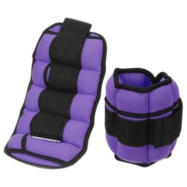 Imagem de PATIKIL 4,5 kg total/2,3 kg cada peso ajustável no tornozelo, 2 peças de peso de pulso e perna e braço, sacos de areia para mulheres e homens, treinamento de força, ioga, corrida, caminhada, aeróbica
