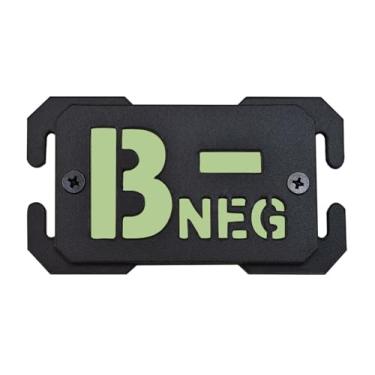 Imagem de Tático Refletivo Tipo Sanguíneo A+ Positivo POS/Negativo Tipo Sanguíneo Emblema Militar Fivela Entalhe para Mochila Tática, Colete (B-)