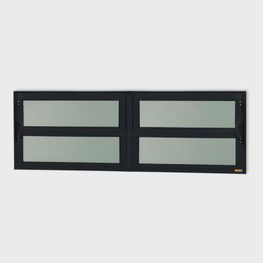 Imagem de Janela de Alumínio Basculante 2 Seções 40x120cm Vidro Mini Boreal Elite Brimak